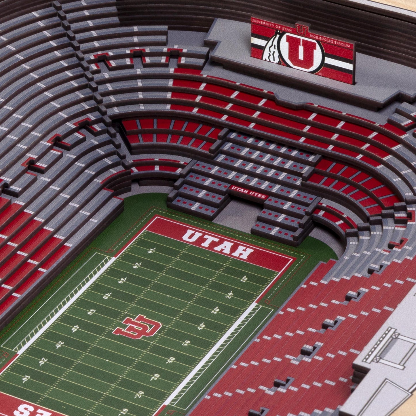NCAA Utah Utes 25-Layer StadiumView Wallart
