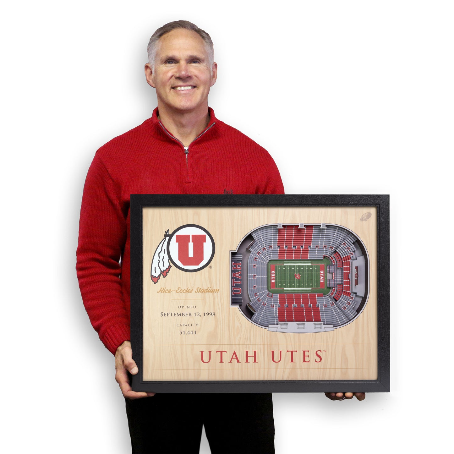 NCAA Utah Utes 25-Layer StadiumView Wallart