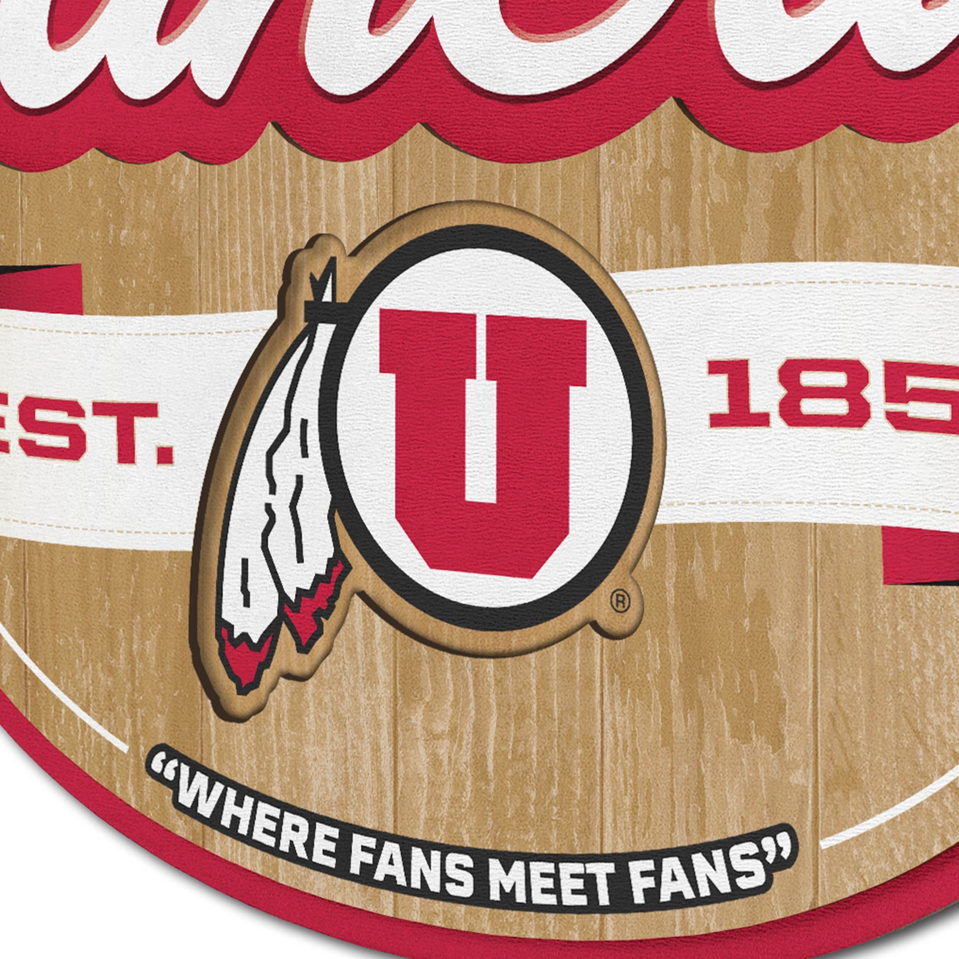 Utah Utes Fan Cave Sign Alt 3