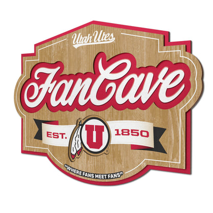 Utah Utes Fan Cave Sign