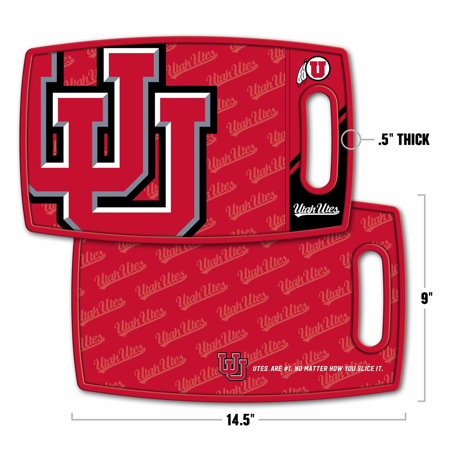 Utah Utes Logo Series Cutting Board Alt 1