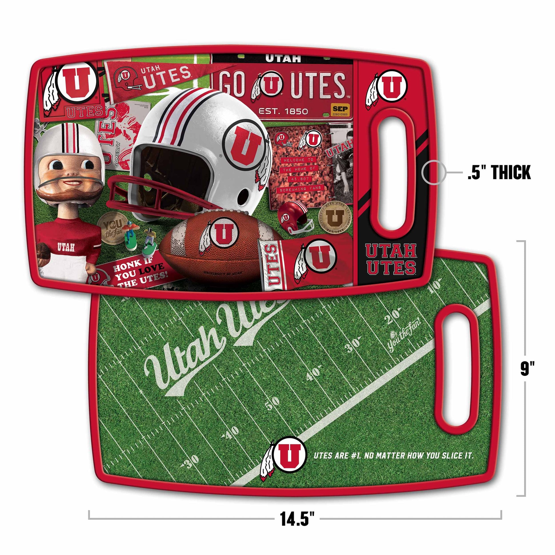 Utah Utes Retro Series Cutting Board Alt 1