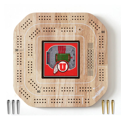 NCAA Utah Utes StadiumView Cribbage