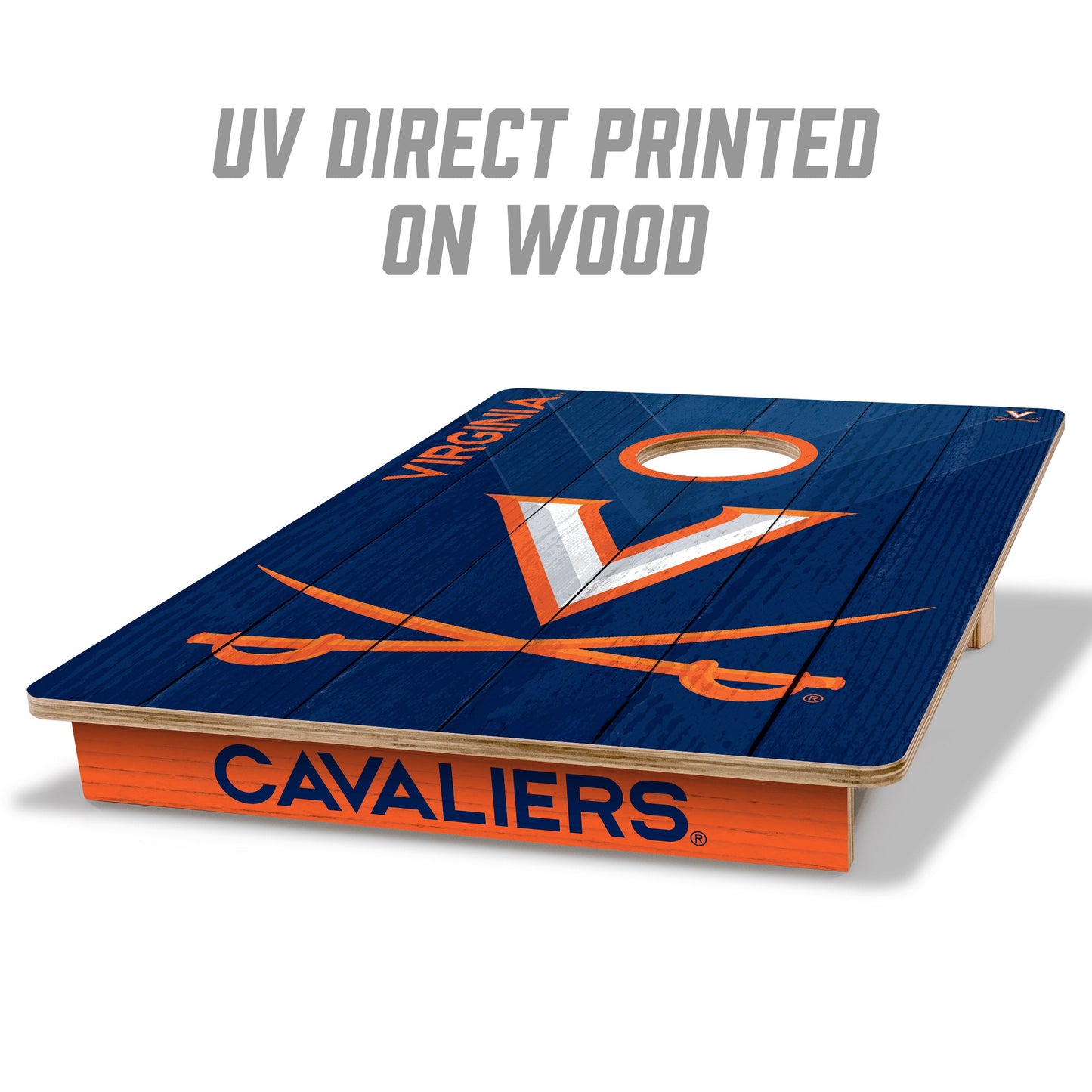 NCAA Virginia Cavaliers 2' X 3' All-Wood Cornhole Set - Alt 1