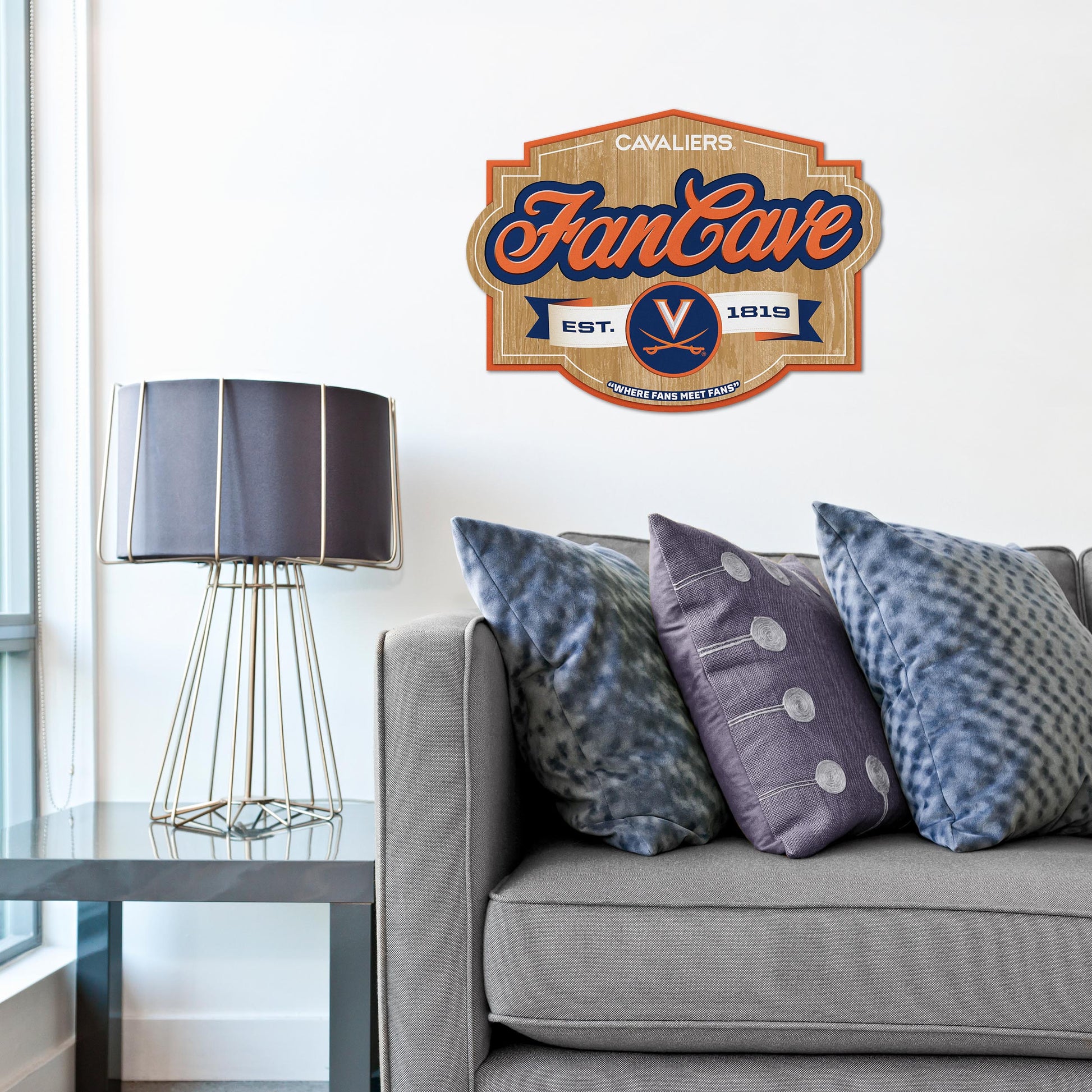 Virginia Cavaliers Fan Cave Sign Alt 1