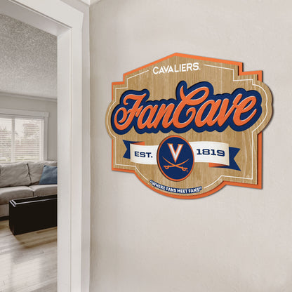 Virginia Cavaliers Fan Cave Sign Alt 2