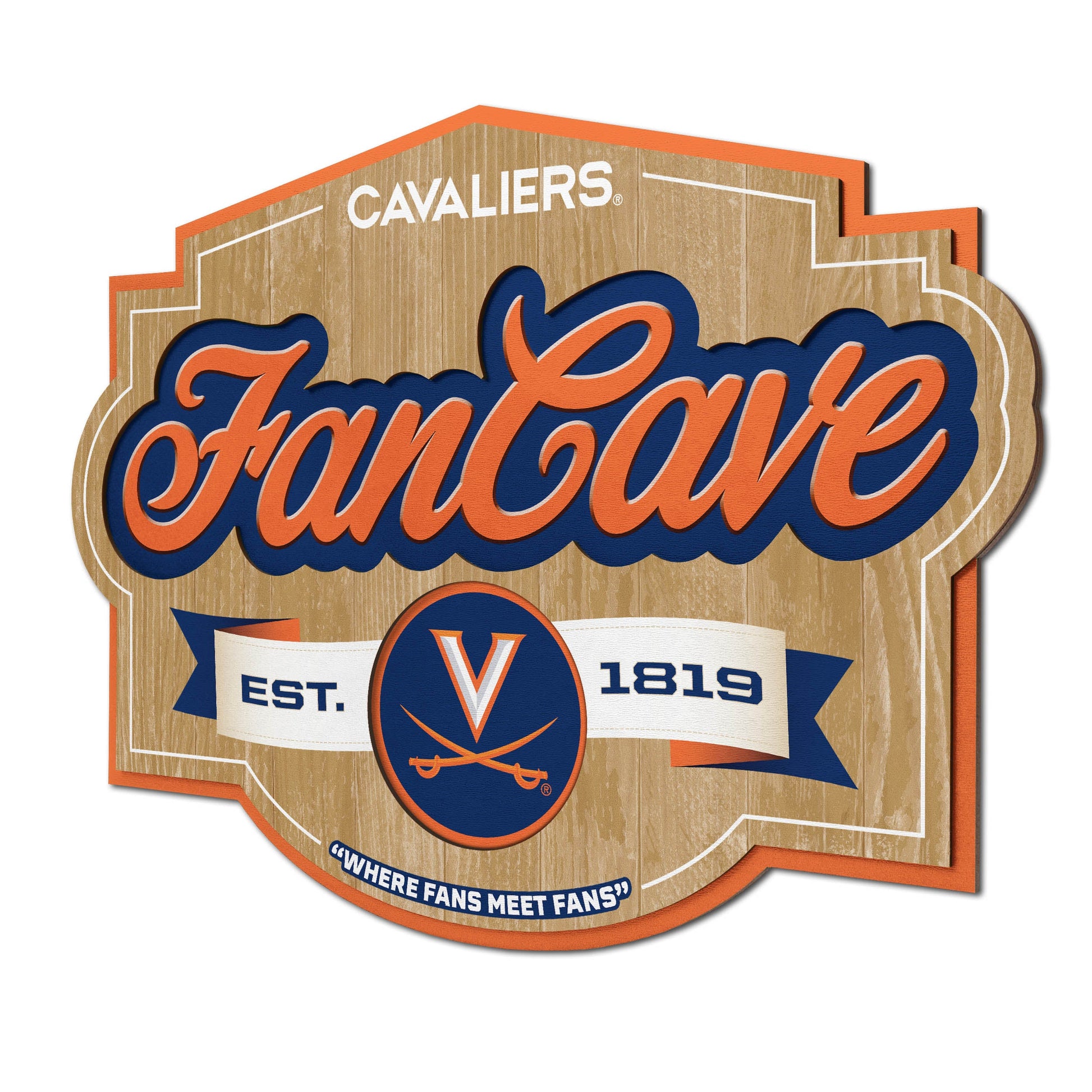 Virginia Cavaliers Fan Cave Sign