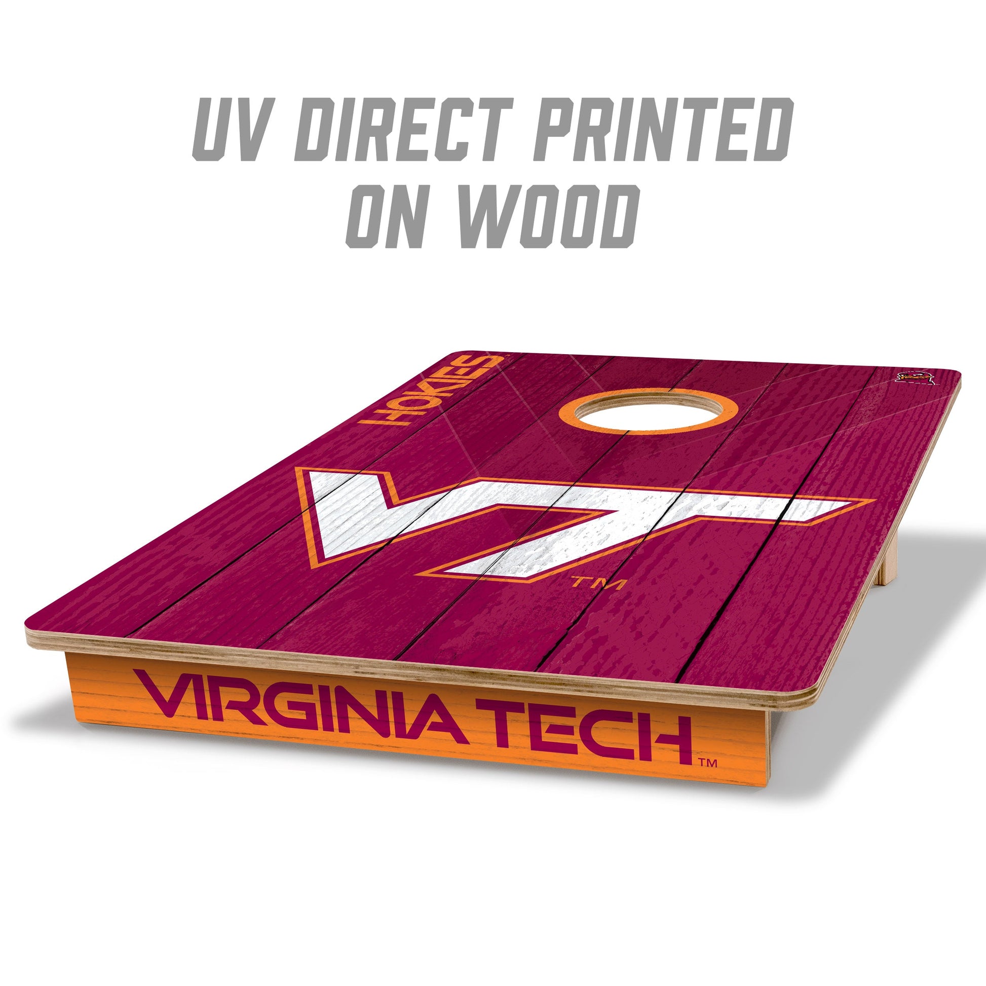 NCAA Virginia Tech Hokies 2' X 3' All-Wood Cornhole Set - Alt 1