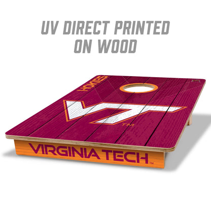 NCAA Virginia Tech Hokies 2' X 3' All-Wood Cornhole Set - Alt 1