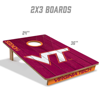 NCAA Virginia Tech Hokies 2' X 3' All-Wood Cornhole Set - Alt 4