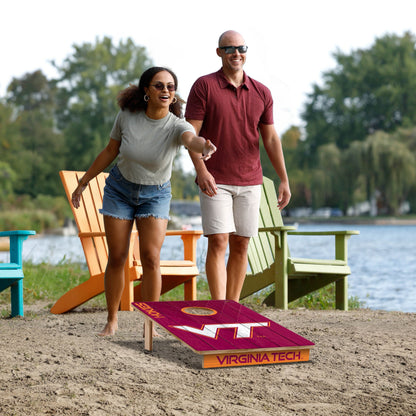 NCAA Virginia Tech Hokies 2' X 3' All-Wood Cornhole Set - Alt 5