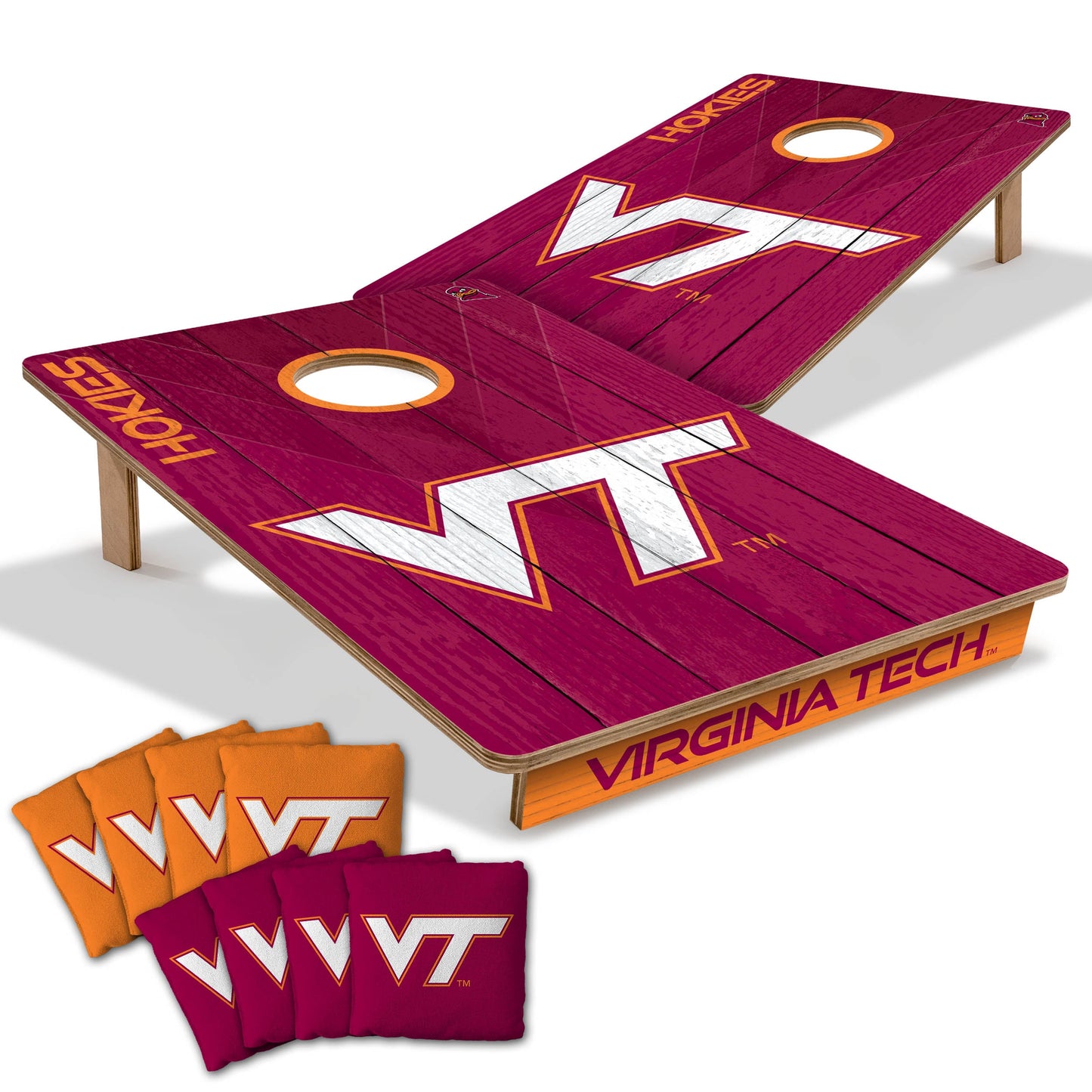 NCAA Virginia Tech Hokies 2' X 3' All-Wood Cornhole Set-main