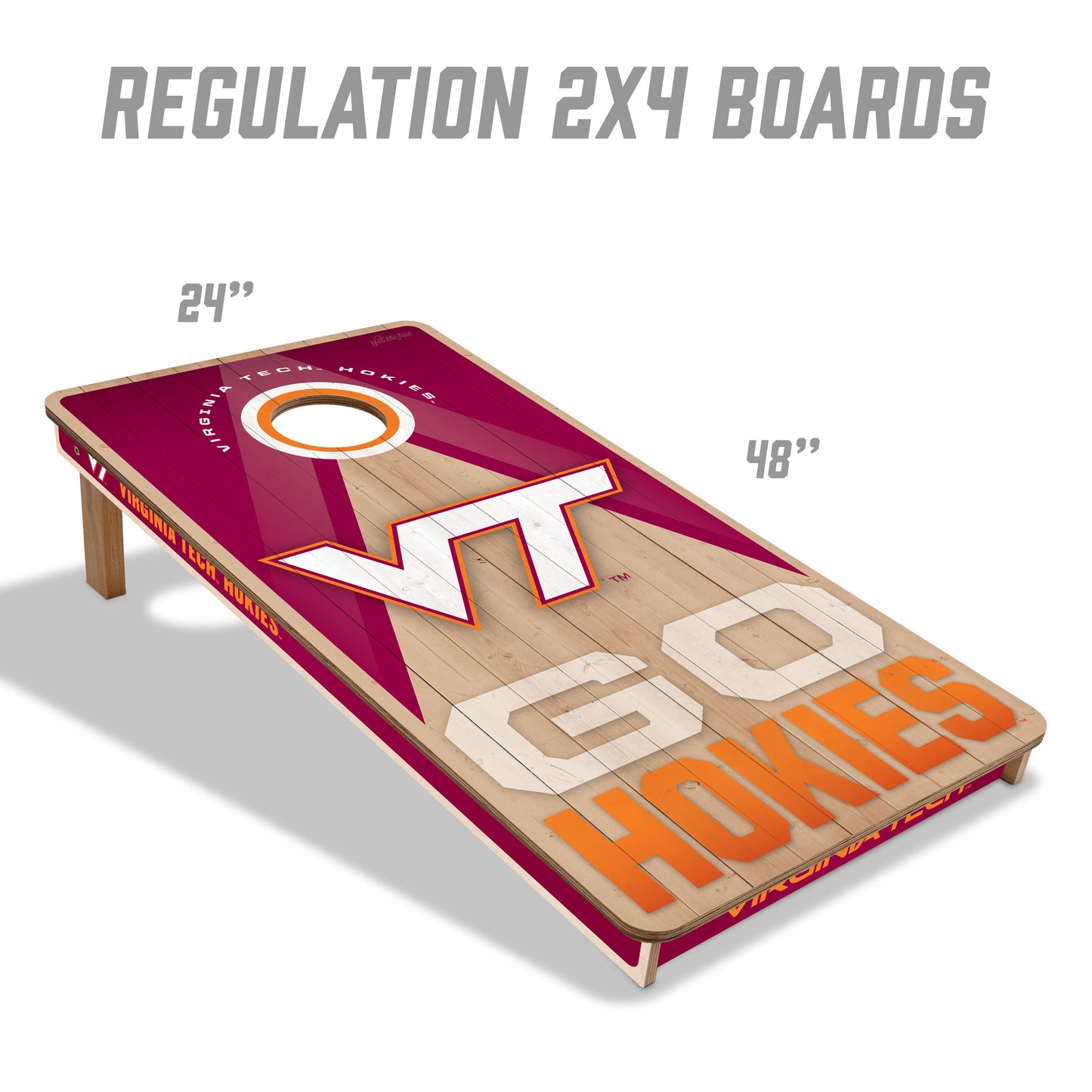 NCAA Virginia Tech Hokies 2' x 4' Slogan Series Cornhole
