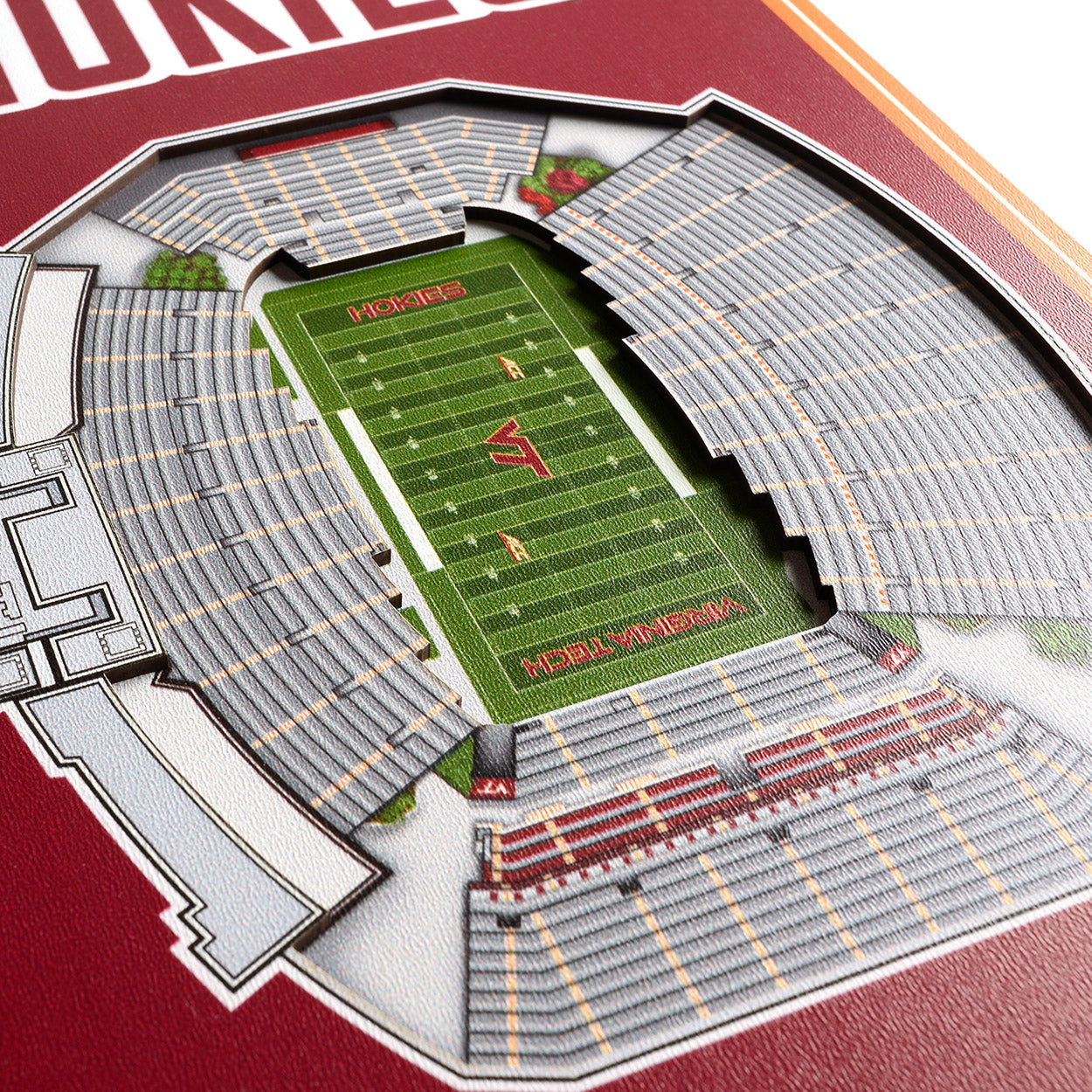 NCAA Virginia Tech Hokies 3D Stadium Banner 8' X 32'