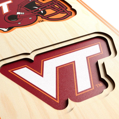 NCAA Virginia Tech Hokies 3D Stadium Banner 8' X 32'
