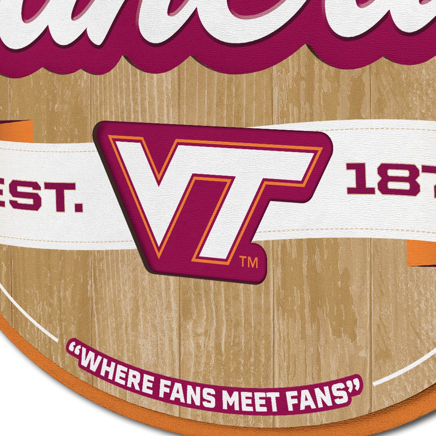 Virginia Tech Hokies Fan Cave Sign Alt 3