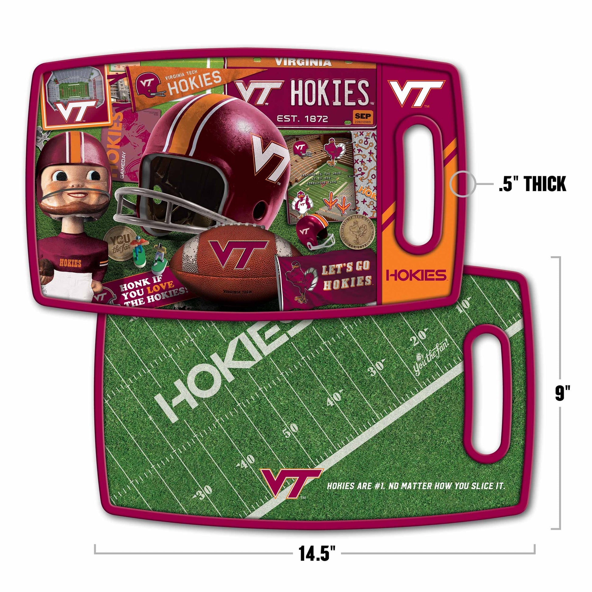 Virginia Tech Hokies Retro Series Cutting Board Alt 1