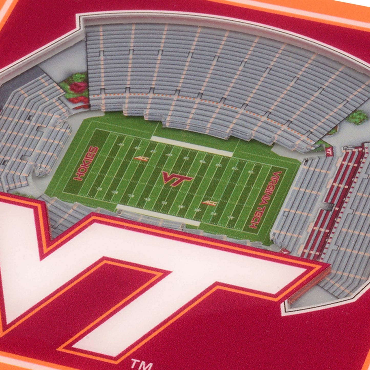NCAA Virginia Tech Hokies StadiumView Cribbage