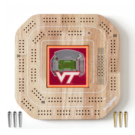 NCAA Virginia Tech Hokies StadiumView Cribbage