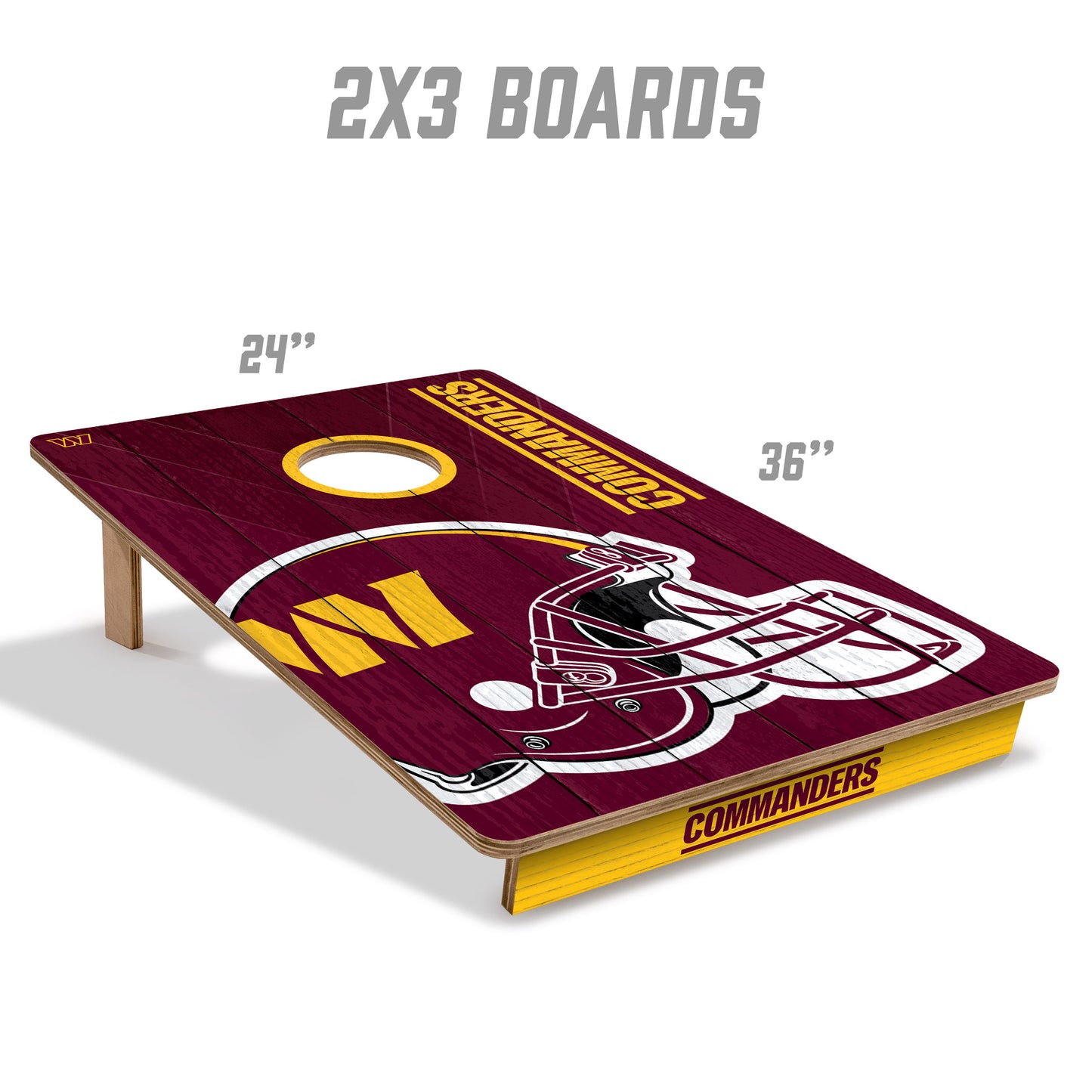 NFL Washington Commanders 2' X 3' All-Wood Cornhole Set