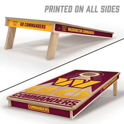 NFL Washington Commanders 2' x 4' All-Wood Cornhole Set