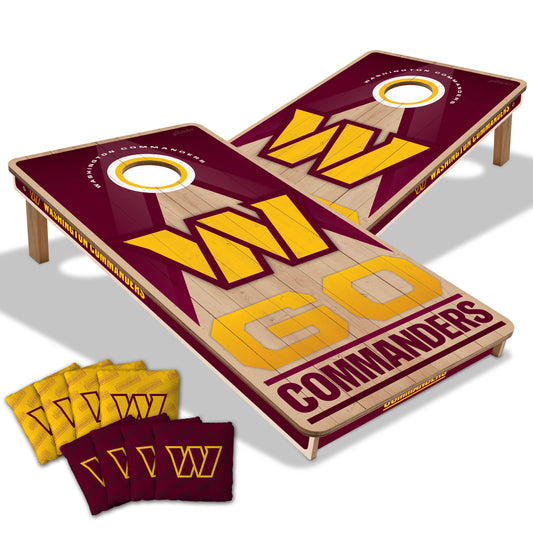 NFL Washington Commanders 2' x 4' All-Wood Cornhole Set