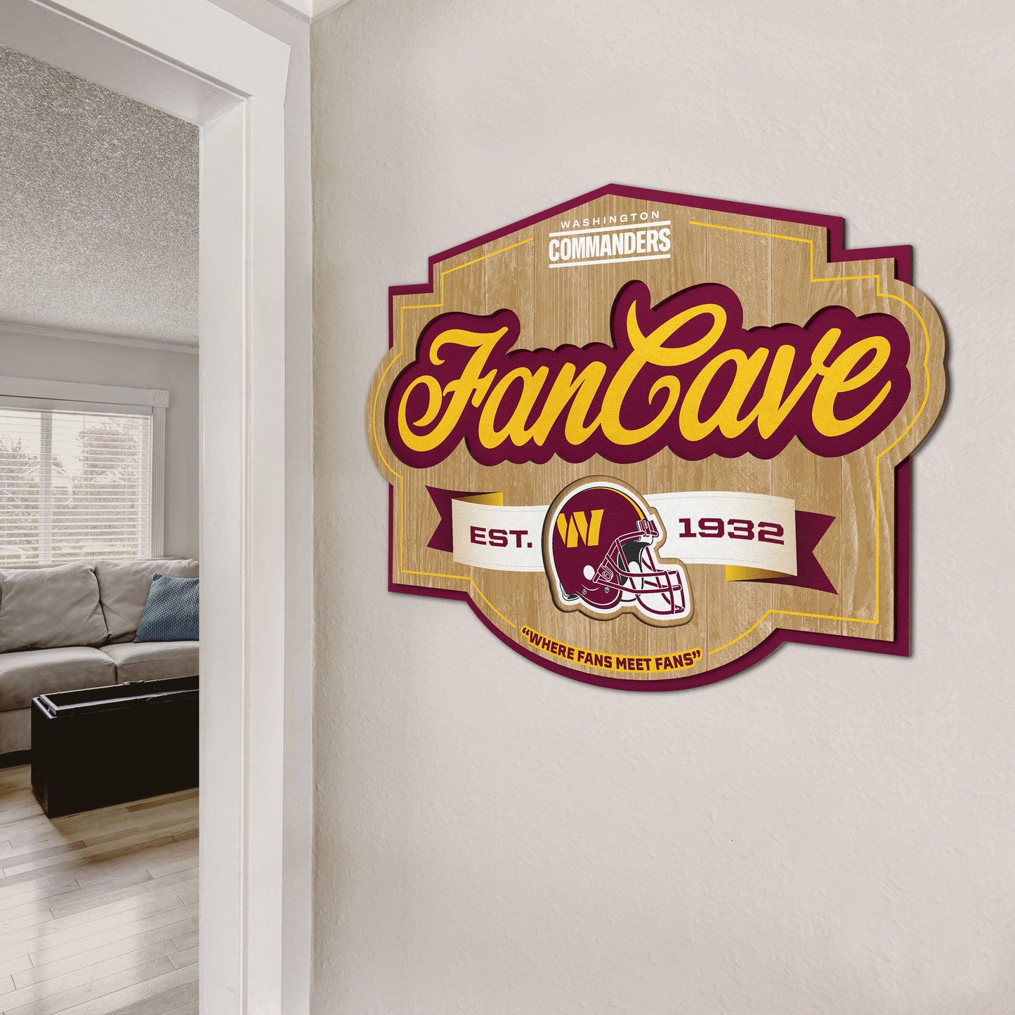 Washington Commanders Fan Cave Wall Art Alt 2