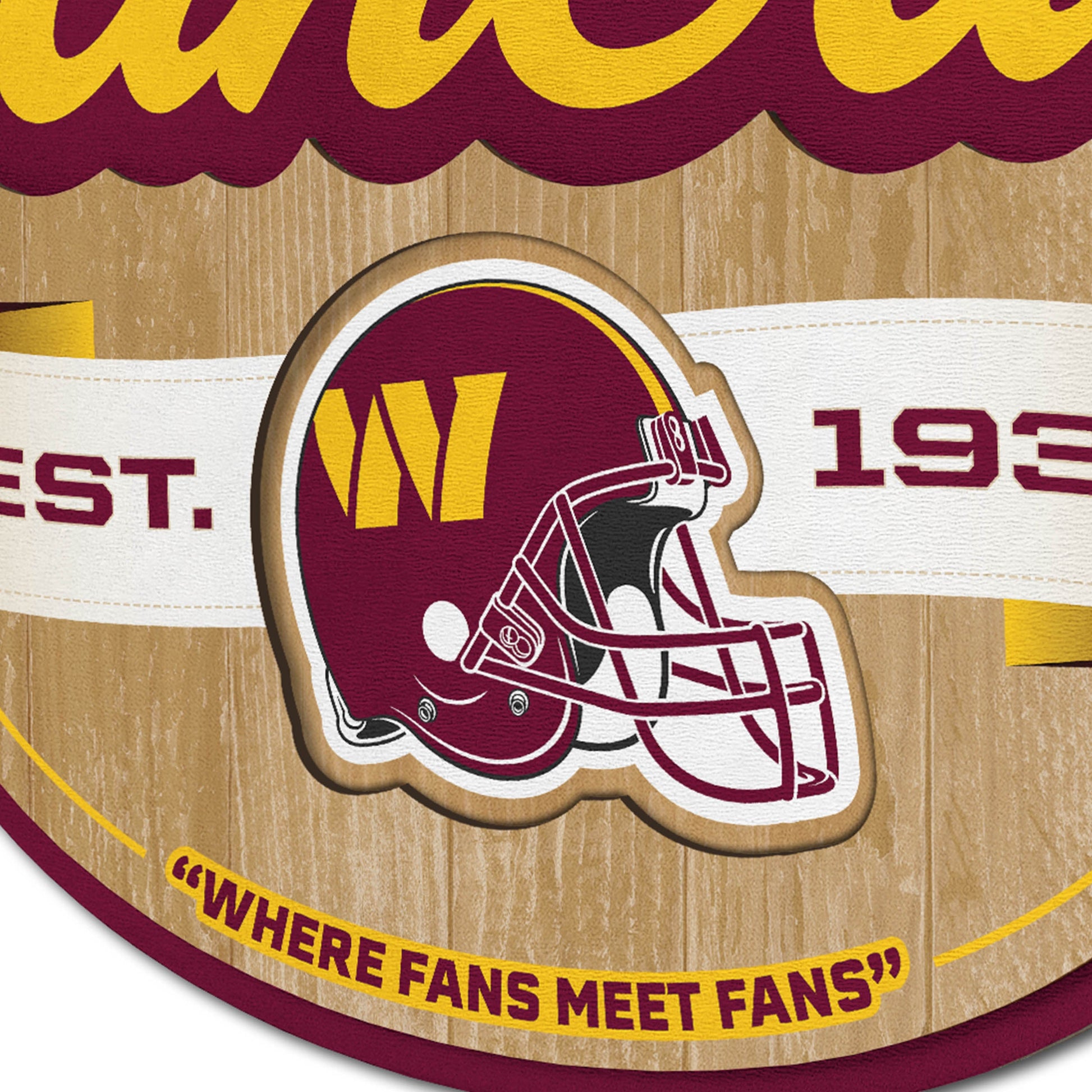 Washington Commanders Fan Cave Wall Art Alt 3
