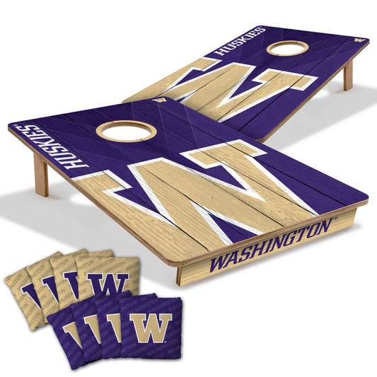 NCAA Washington Huskies 2' X 3' All-Wood Cornhole Set-main