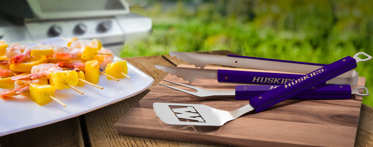 NCAA Washington Huskies Spirit Series 3-Piece BBQ Set - Alt View 1