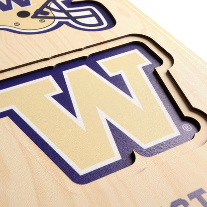 NCAA Washington Huskies 3D Stadium Banner 8' X 32'