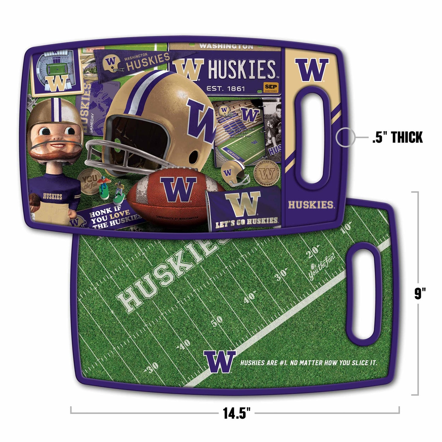 Washington Huskies Retro Series Cutting Board Alt 1