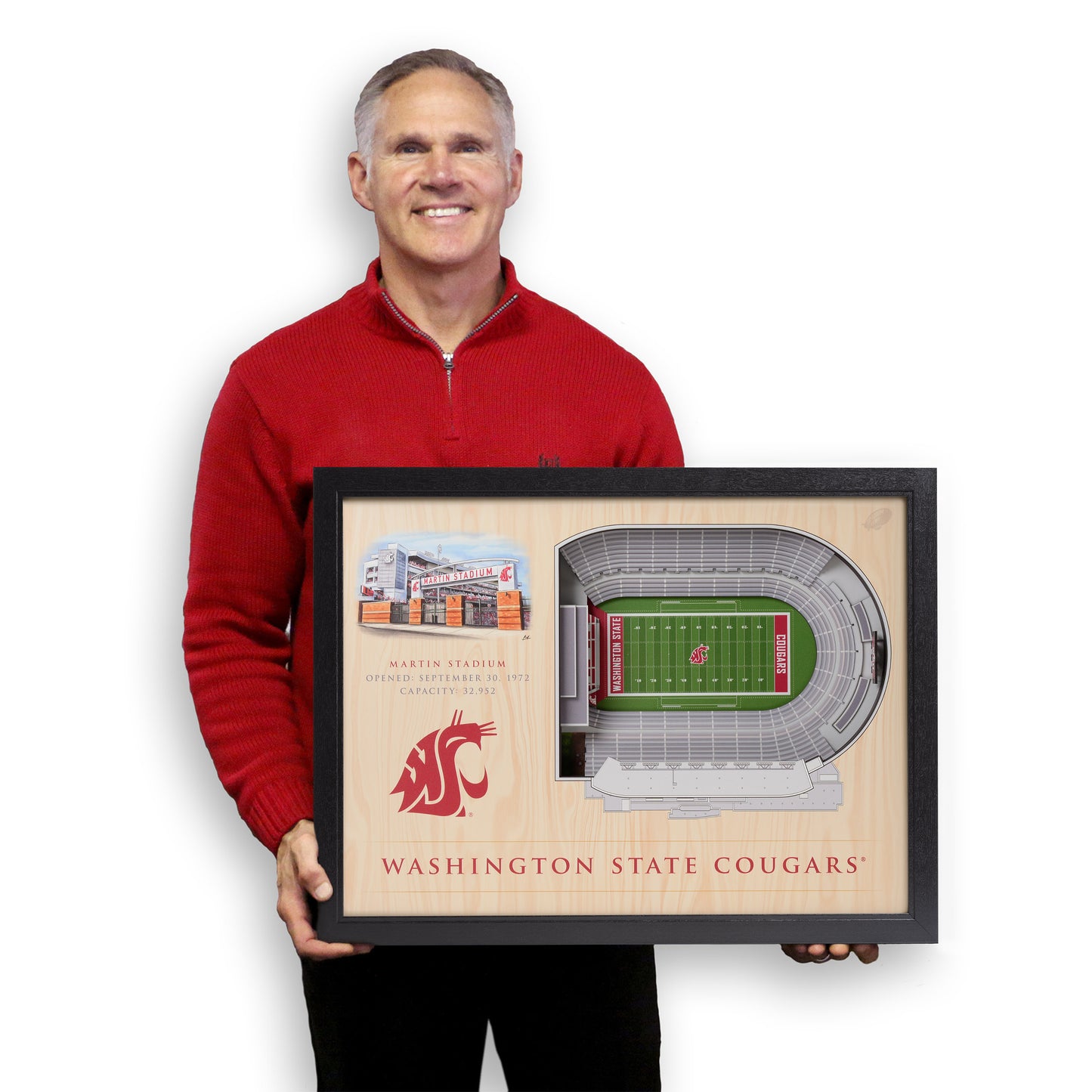 NCAA Washington State Cougars 25-Layer StadiumView Wallart