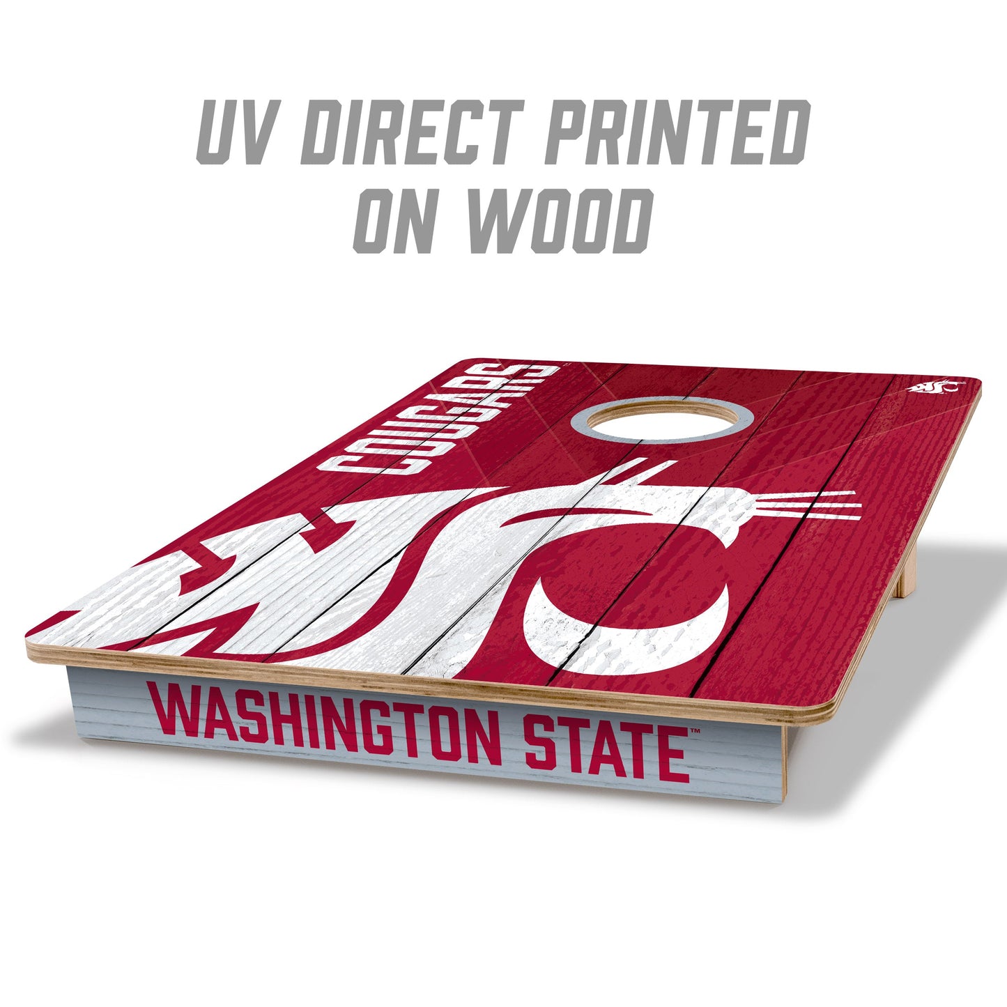 NCAA Washington State Cougars 2' X 3' All-Wood Cornhole Set - Alt 1