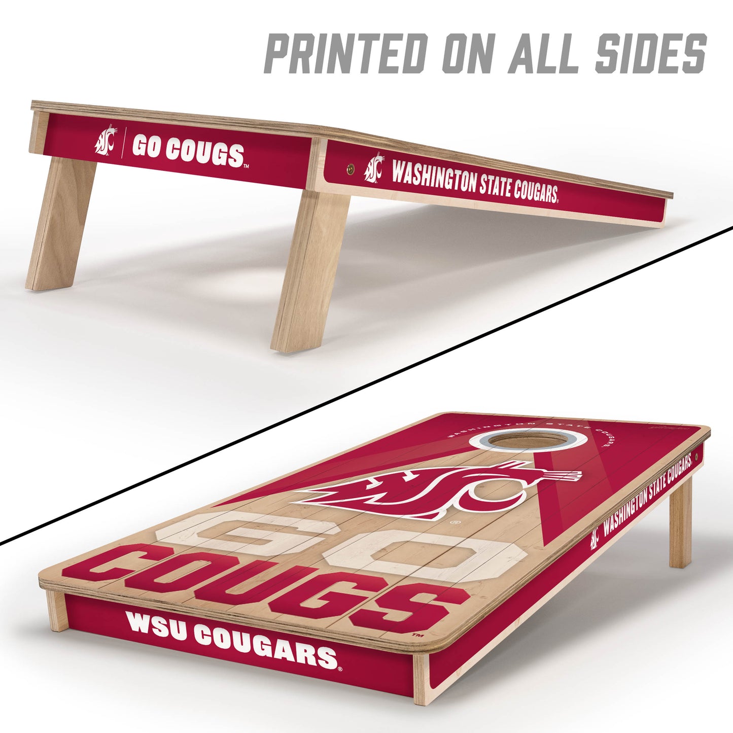 NCAA Washington State Cougars 2' x 4' Slogan Series Cornhole