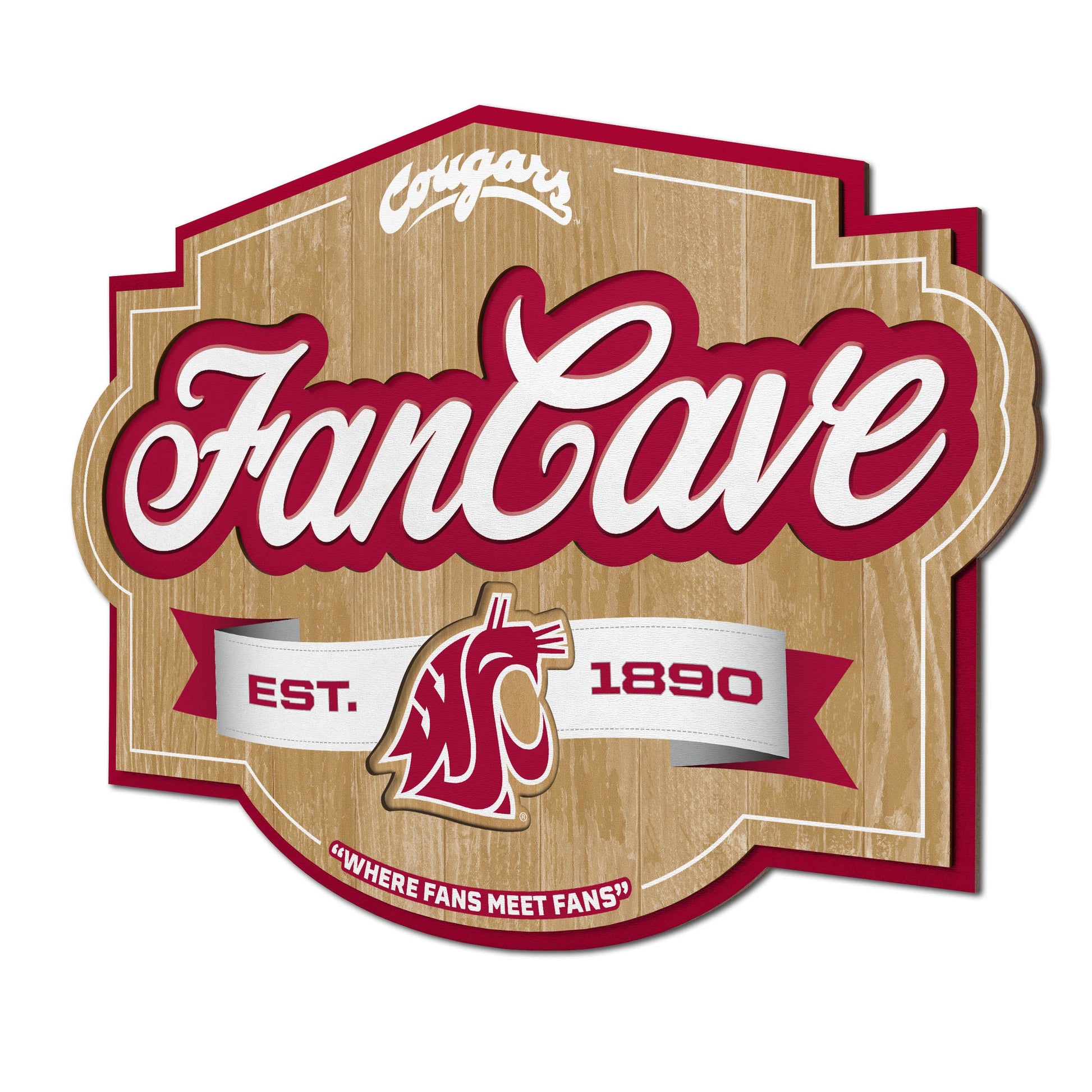 Washington State Cougars Fan Cave Sign