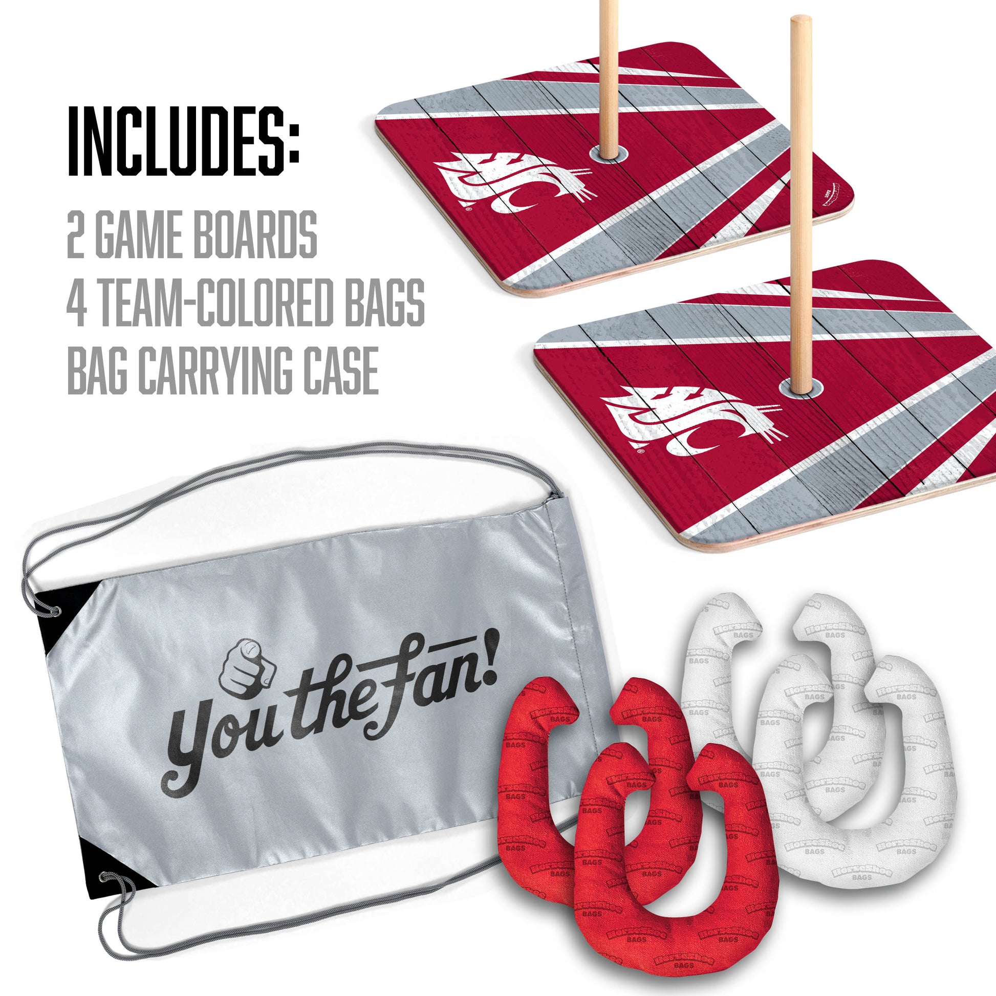 NCAA Washington State Cougars Horseshoe Bag Game