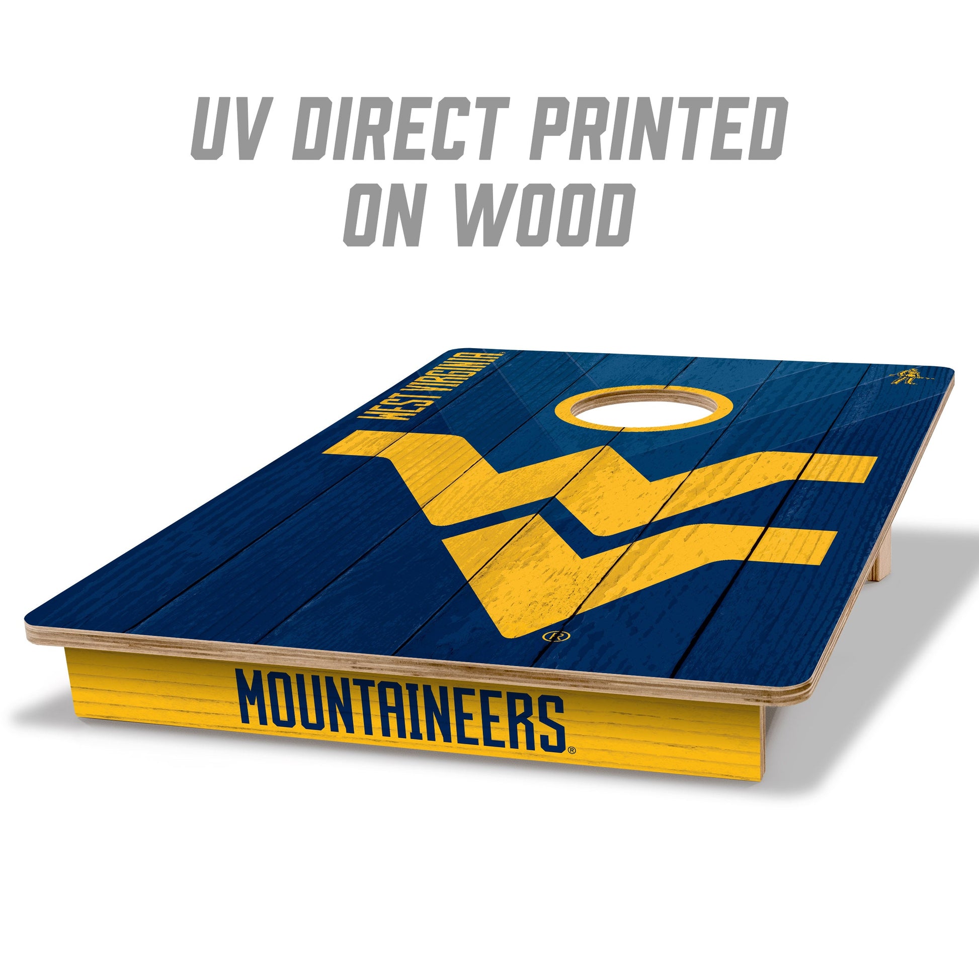 NCAA West Virginia Mountaineers 2' X 3' All-Wood Cornhole Set - Alt 1