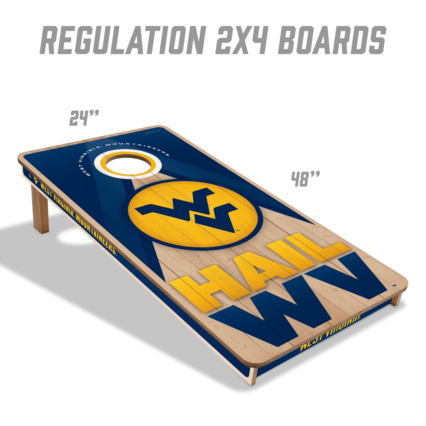 NCAA West Virginia Mountaineers 2' x 4' Slogan Series Cornhole