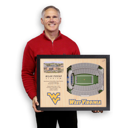 NCAA West Virginia Mountaineers 25-Layer StadiumView Wallart