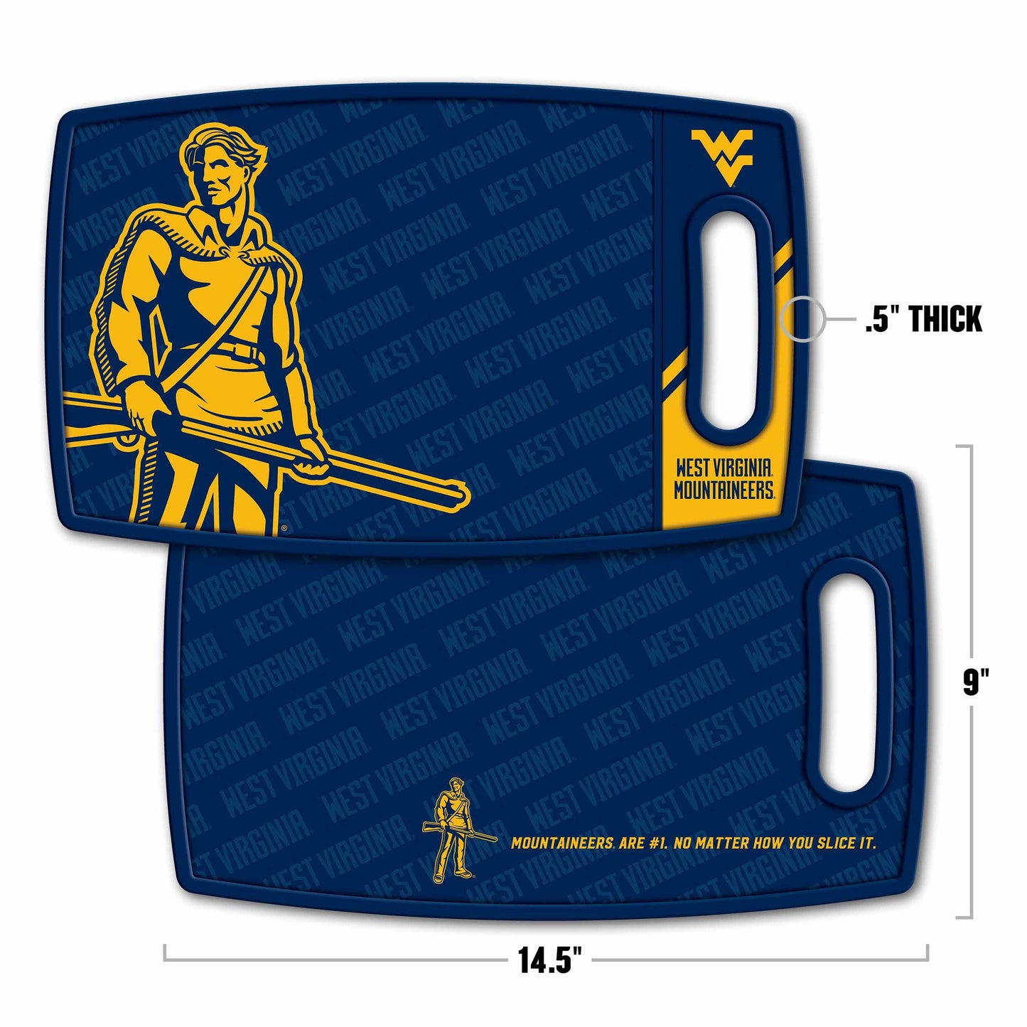 West Virginia Mountaineers Logo Series Cutting Board Alt 1