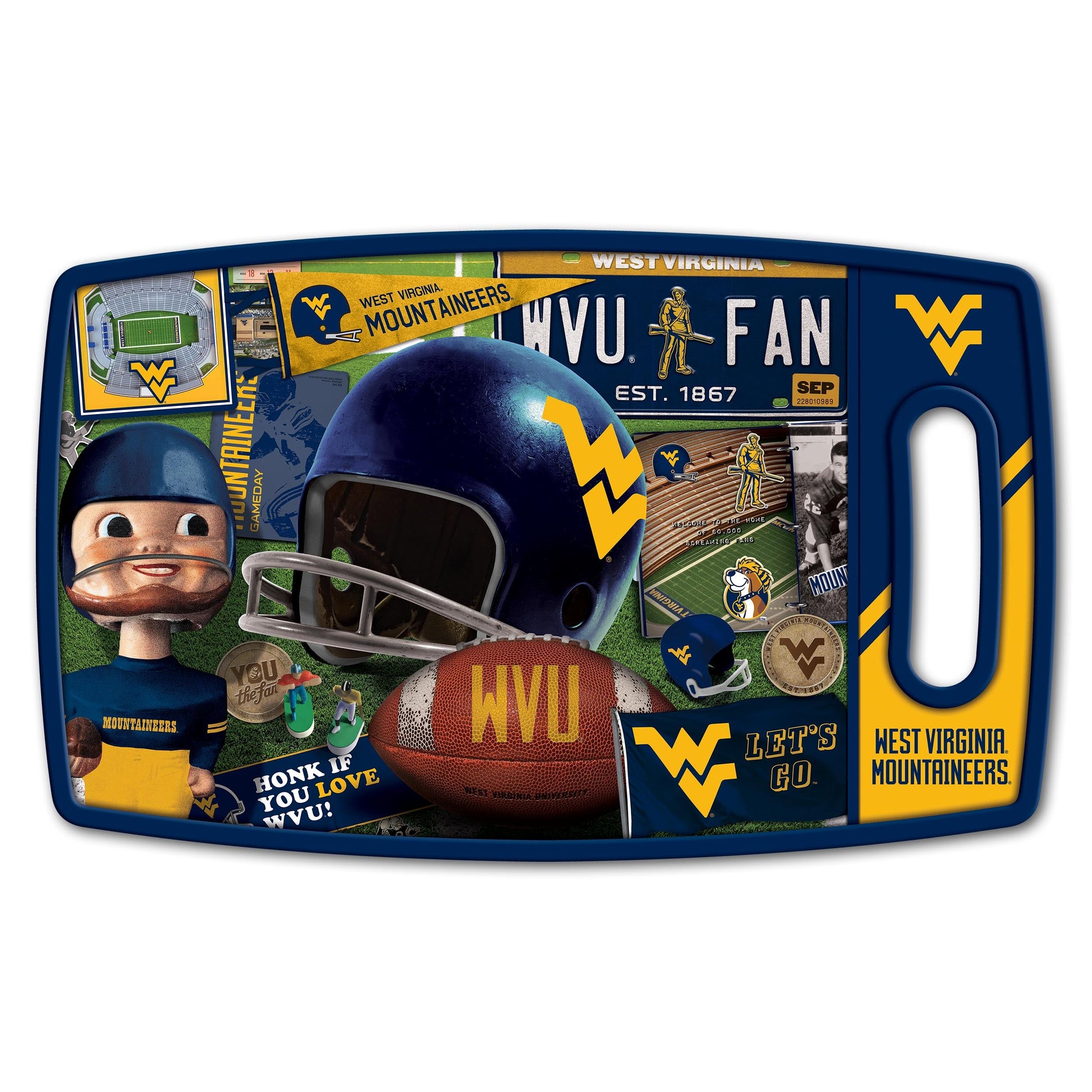 West Virginia Mountaineers Retro Series Cutting Board