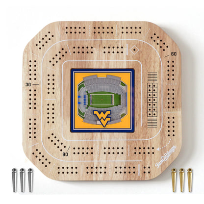 NCAA West Virginia Mountaineers StadiumView Cribbage