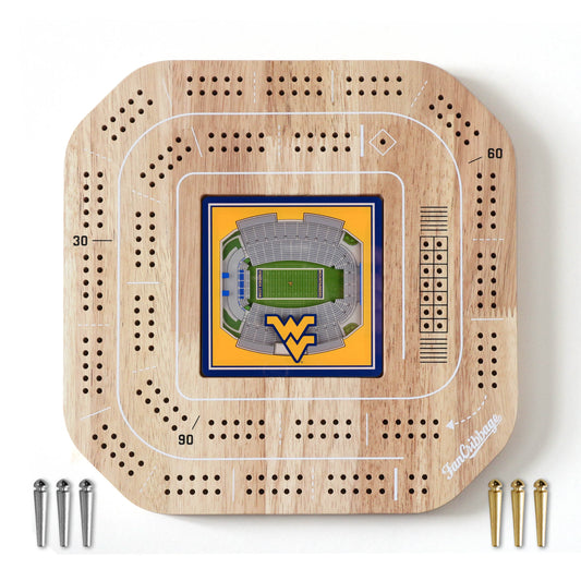 NCAA West Virginia Mountaineers StadiumView Cribbage