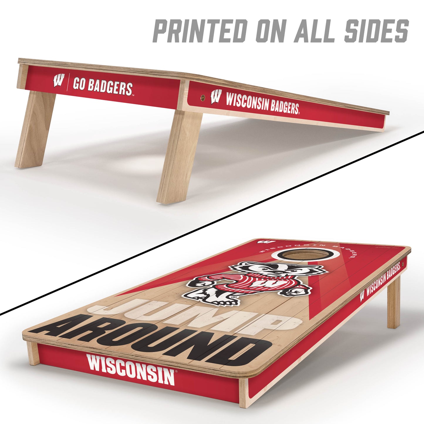 NCAA Wisconsin Badgers 2' x 4' Slogan Series Cornhole