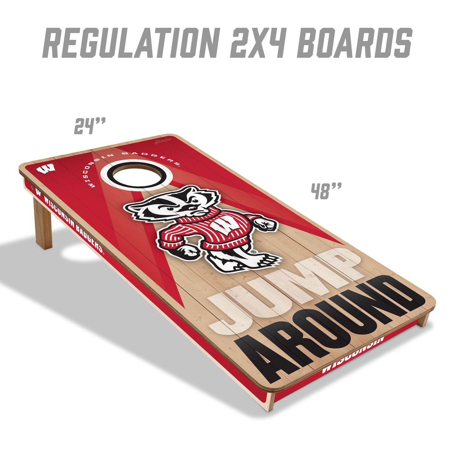NCAA Wisconsin Badgers 2' x 4' Slogan Series Cornhole