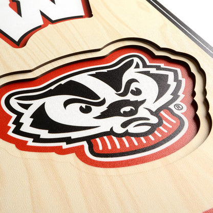 NCAA Wisconsin Badgers 3D Stadium Banner 8' X 32'