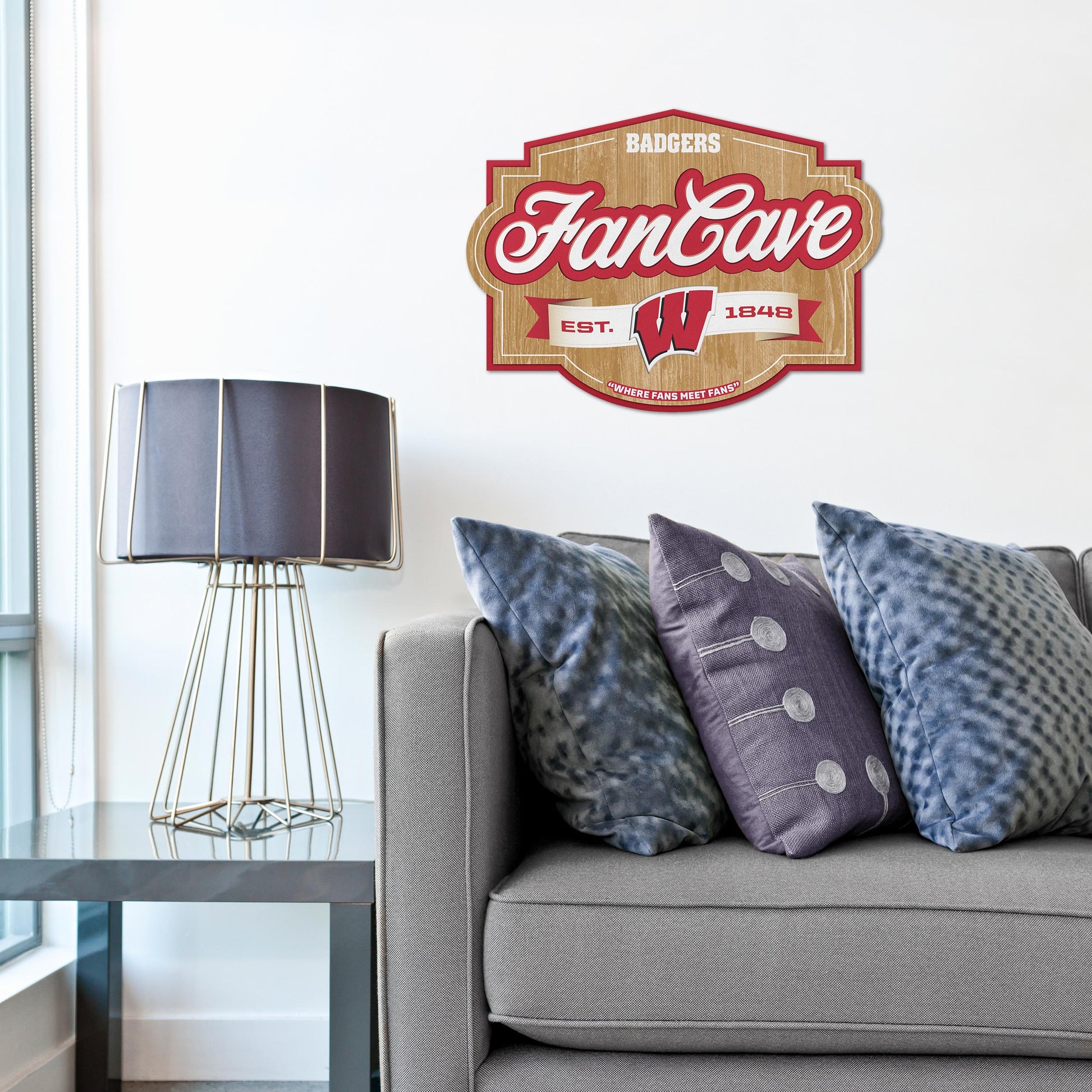 Wisconsin Badgers Fan Cave Sign Alt 1