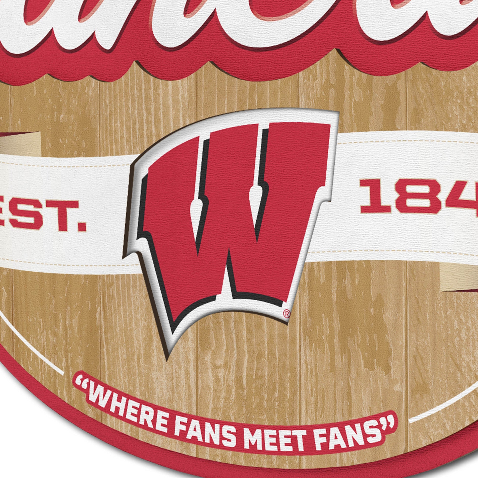 Wisconsin Badgers Fan Cave Sign Alt 3