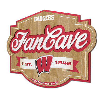 Wisconsin Badgers Fan Cave Sign